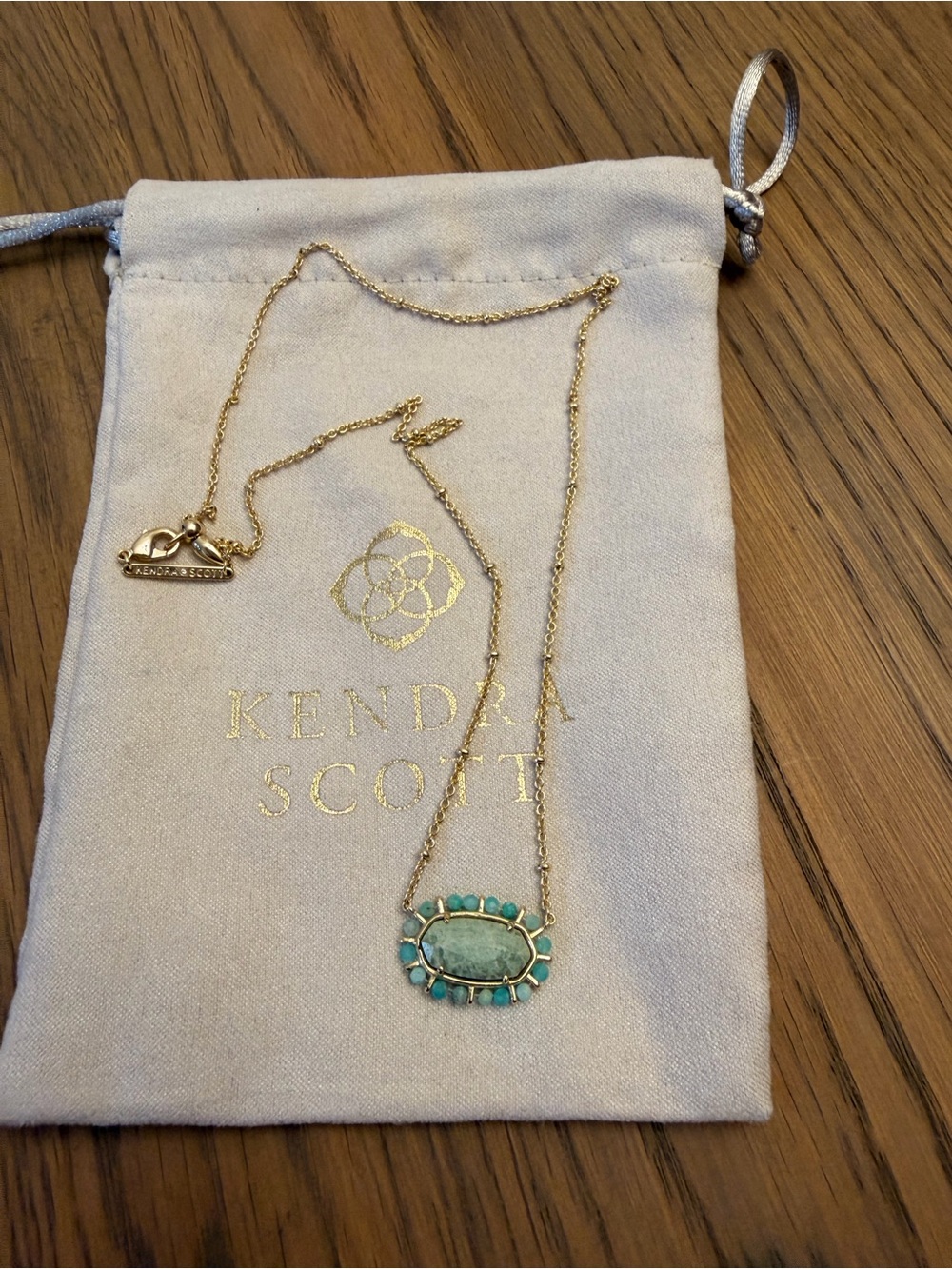 Kendra Scott Elise Gold Necklace with Turquoise Stones